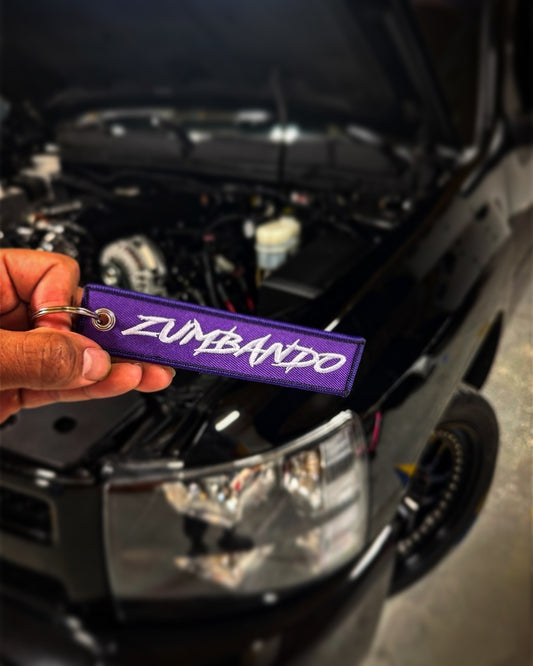 Purple ZUMBANDO key chain