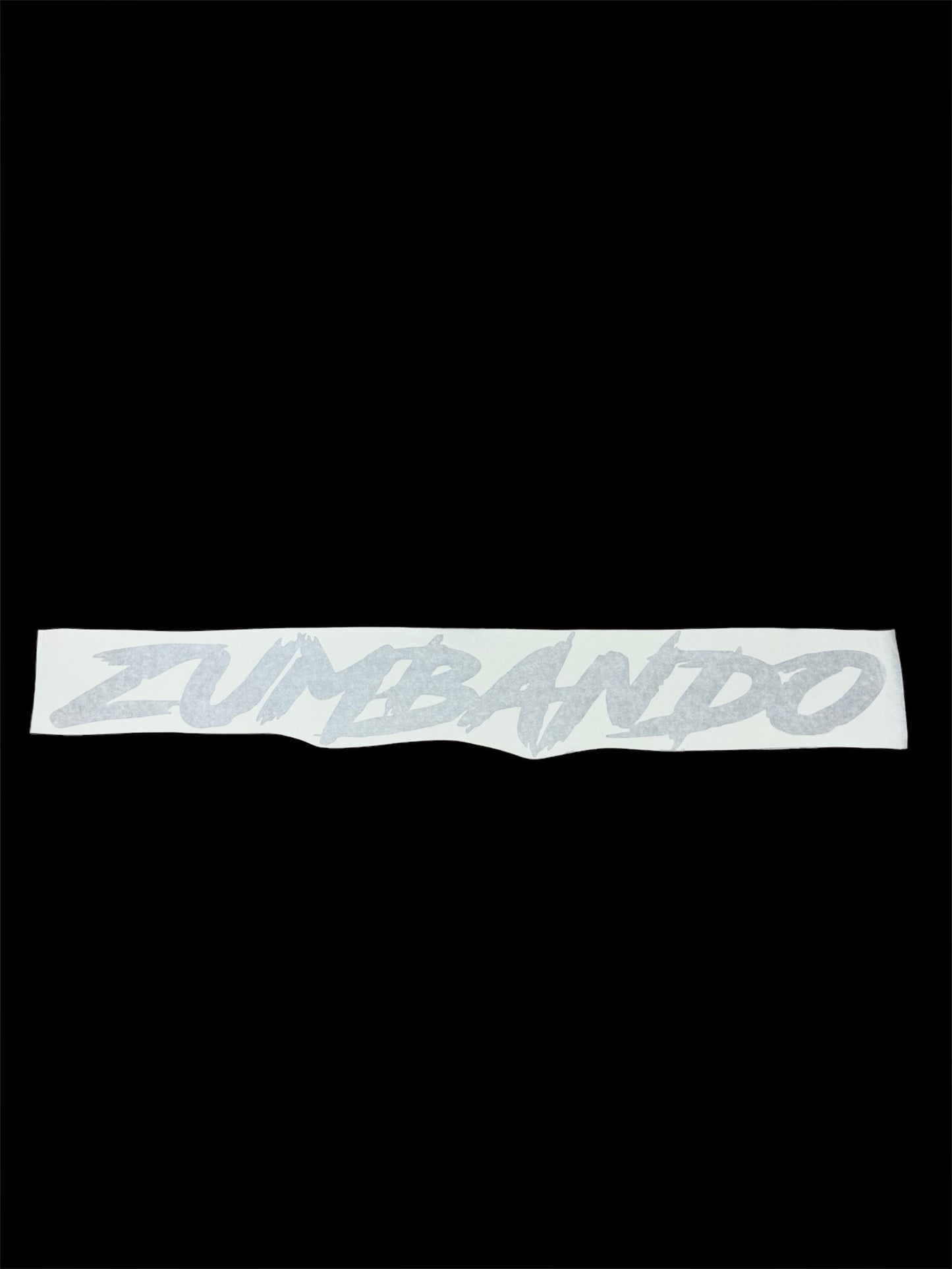 Silver “Zumbando” Front windshield banner