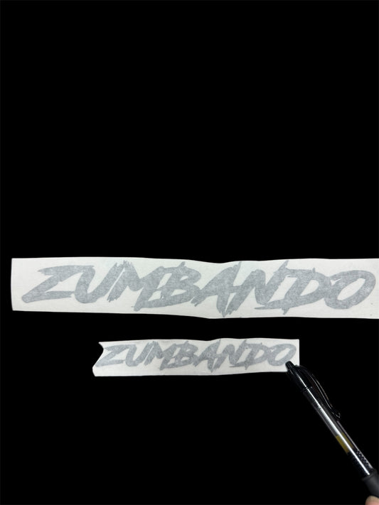 6” Small ZUMBANDO decal (silver)